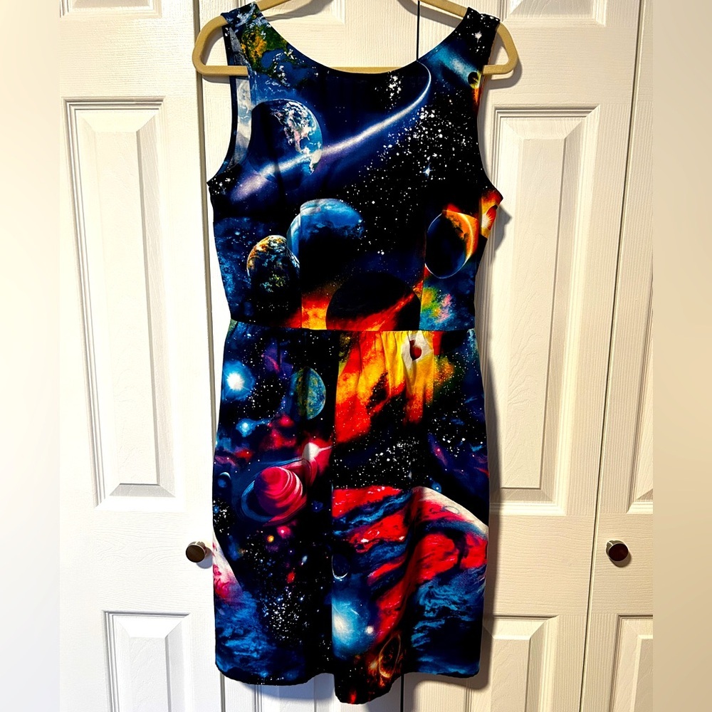 🌌 Retro Licious Galaxy Space Dress Size L